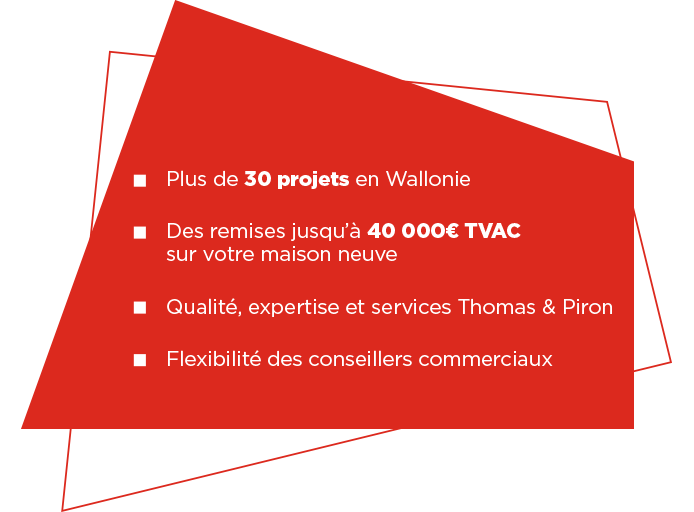 Jusqu'à 40000€ TVAC de remise par chambre sur votre maison neuve