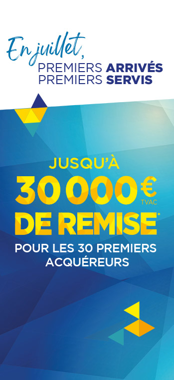 Jusqu'à 30 000€ de remise pour les 30 premiers acquéreurs