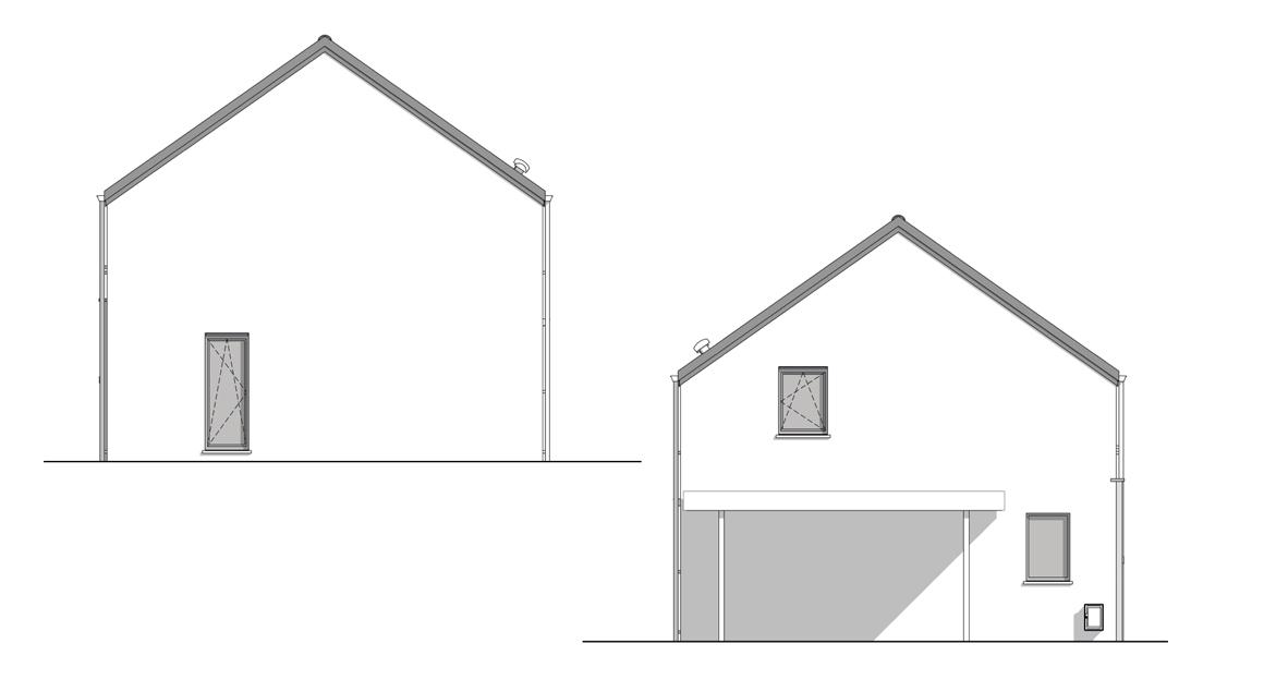 Maison d'inspiration Ecostyle 06 - Plans pignons