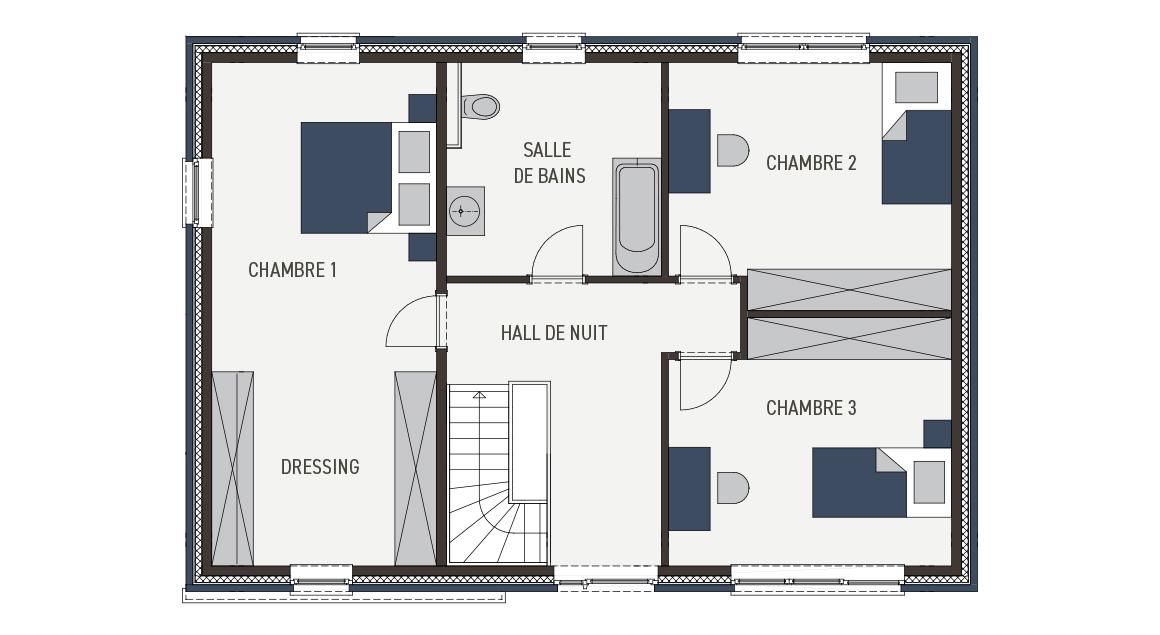 Maison d'inspiration Ecostyle 06 - Plan étage