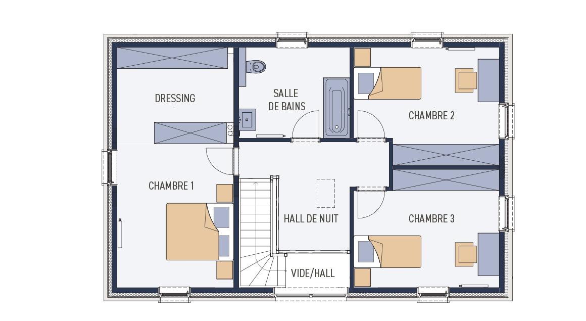 Maison d'inspiration Ecostyle 07 - Plan étage