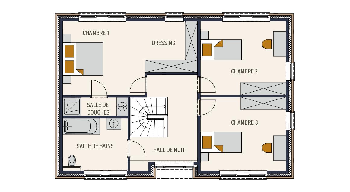 Maison d'inspiration Ecostyle 09 - Plan étage