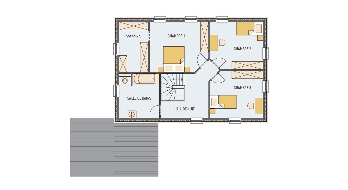 Maison d'inspiration Ecostyle 12 - Plan étage