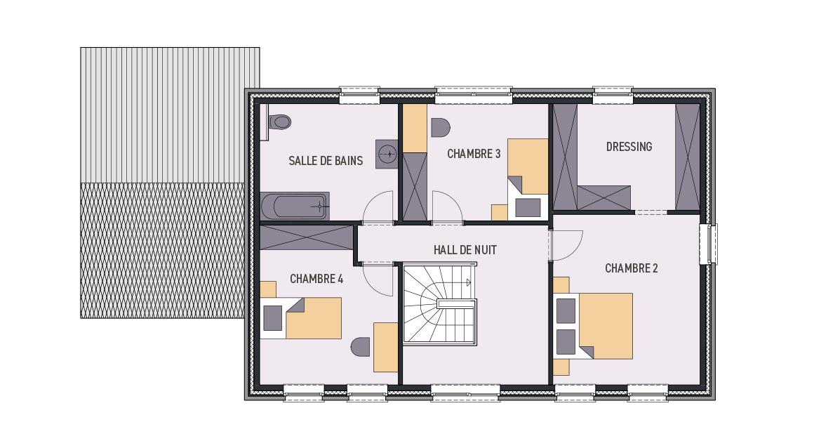 Maison d'inspiration Ecostyle 13 - Plan étage