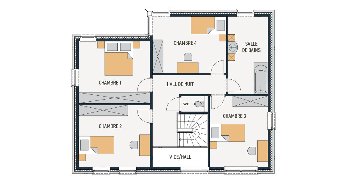 Maison d'inspiration Ecostyle 16 - Plan étage