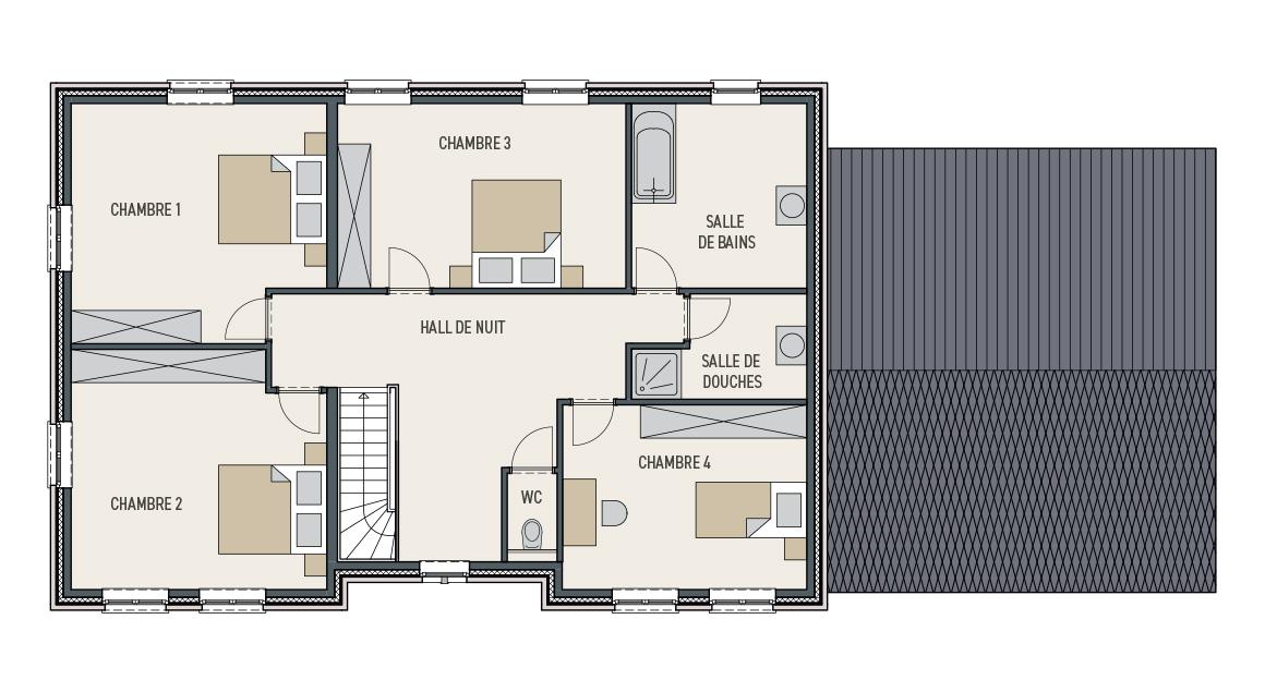 Maison d'inspiration Ecostyle 18 - Plan étage