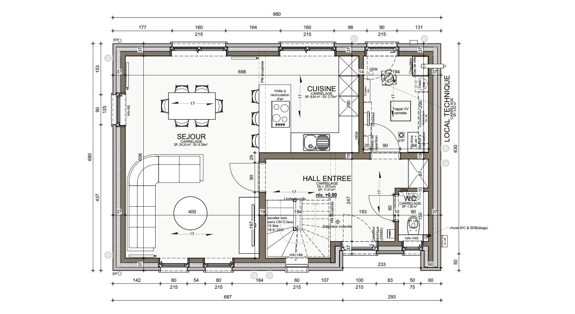 Ecostyle 10 - Plan rez-de-chaussée