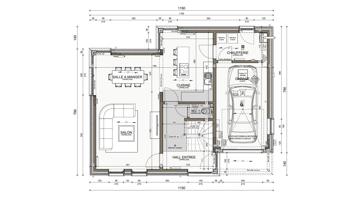 Ecostyle 16 - Plan rez-de-chaussée