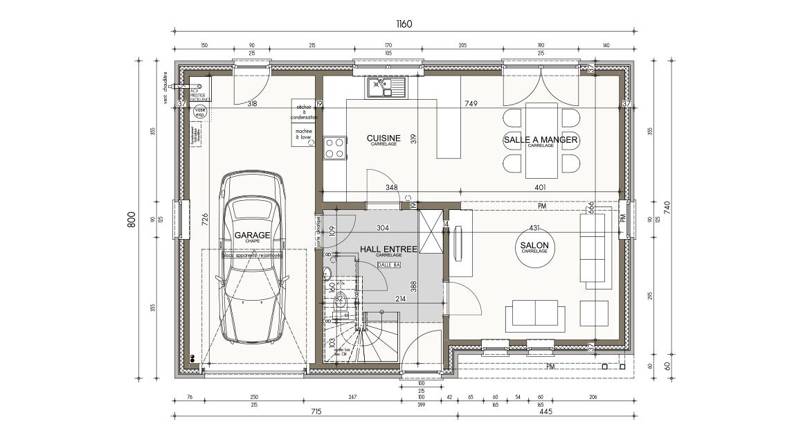 Ecostyle 19 - Plan rez-de-chaussée