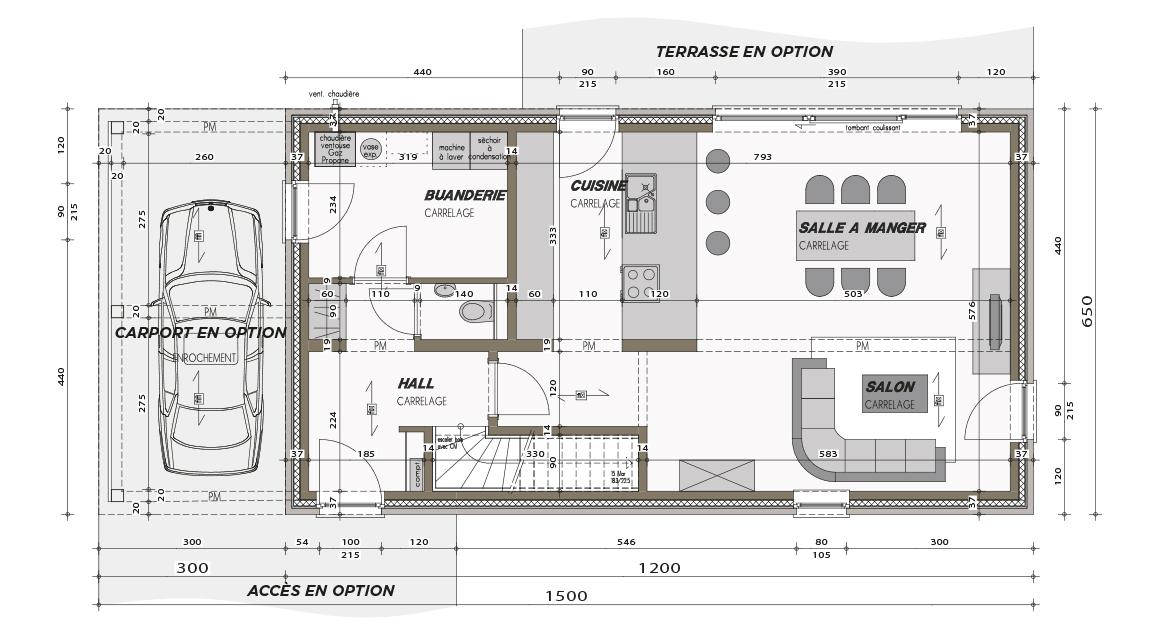 Ecostyle 20 - Plan rez-de-chaussée