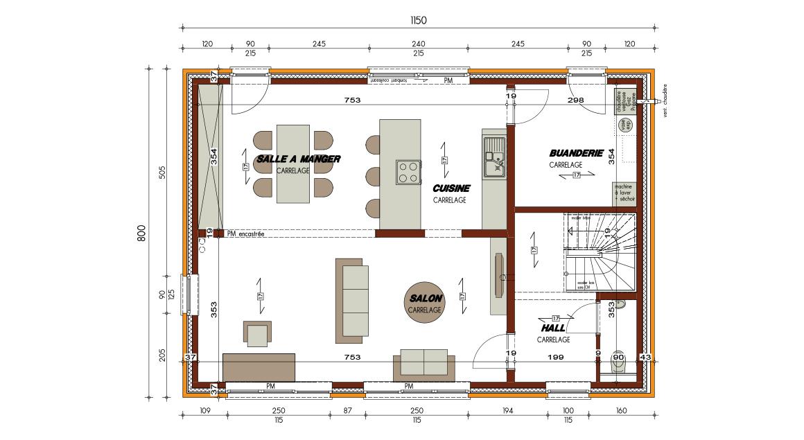 Ecostyle 21 - Plan rez-de-chaussée
