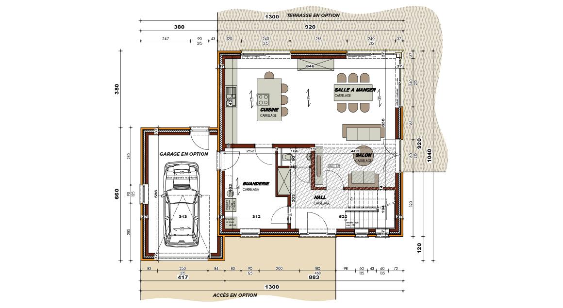 Ecostyle 22 - Plan rez-de-chaussée