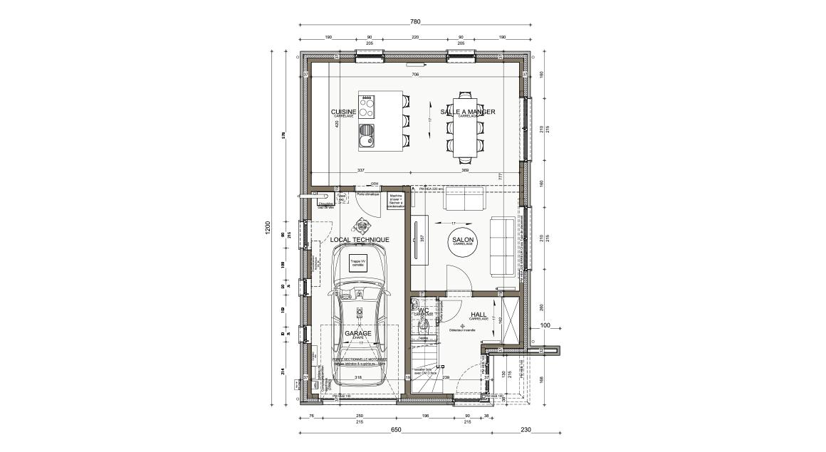 Ecostyle 24 - Plan rez-de-chaussée