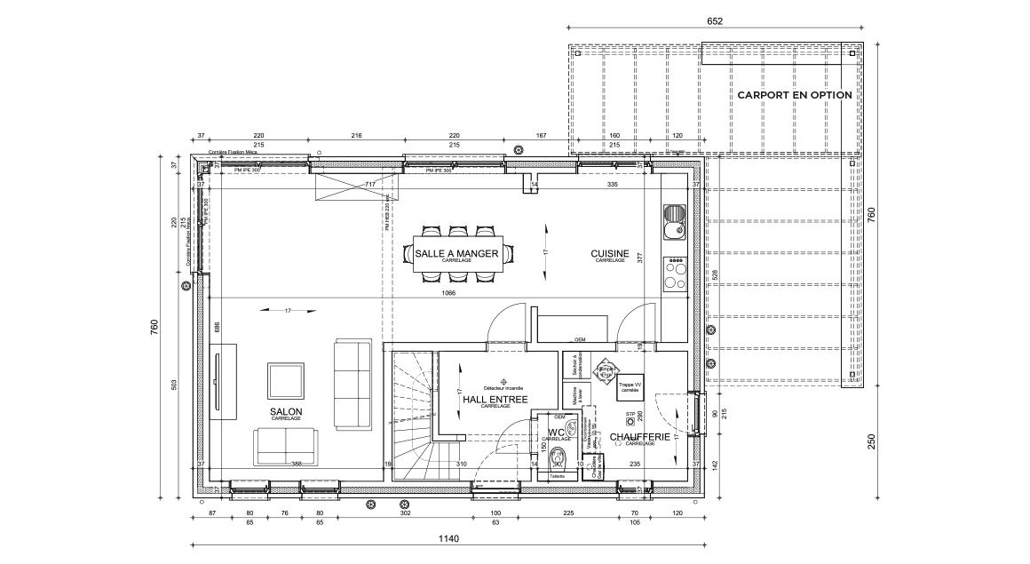 Ecostyle 25 - Plan rez-de-chaussée