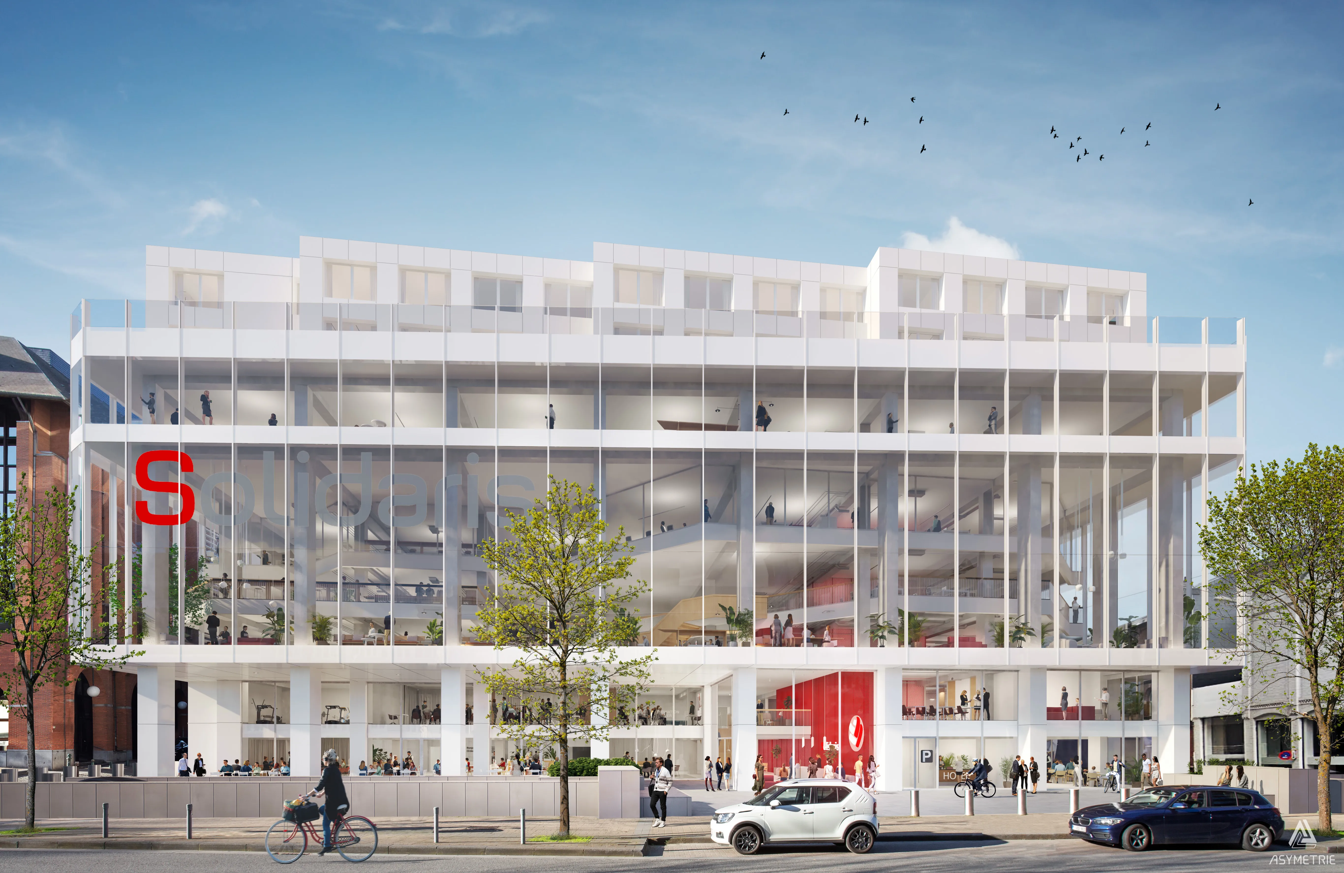 Thomas & Piron Bâtiment rénovera l’ancienne Générale de Banque pour Solidaris