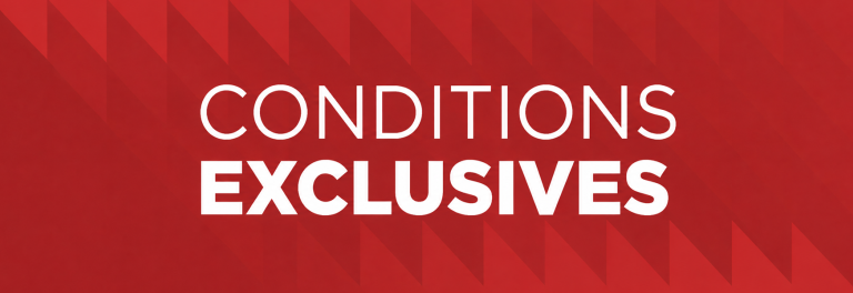 Bannière conditions exclusives