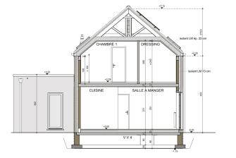Maison d'inspiration Écostyle 02 plans en coupe