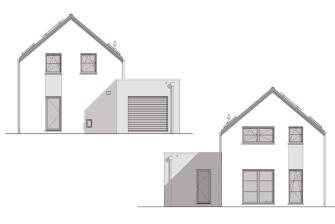 Maison d'inspiration Écostyle 02 plans des pignons