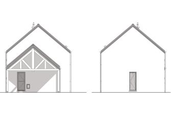 Maison d'inspiration Écostyle 03 plans des pignons