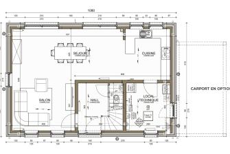 Maison d'inspiration Écostyle 03 plans du rez-de-chaussée