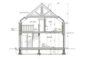 Maison d'inspiration Écostyle 04 plans en coupe