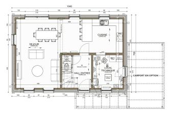 Maison d'inspiration Écostyle 05 plans du rez-de-chaussée