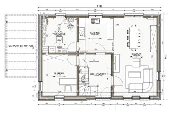 Maison d'inspiration Écostyle 06 plans du rez-de-chaussée