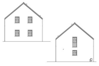 Maison d'inspiration Écostyle 07 plans des pignons
