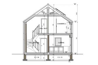 Maison d'inspiration Écostyle 10 plans en coupe
