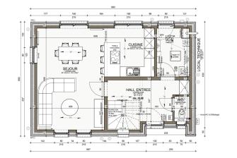 Maison d'inspiration Écostyle 10 plans du rez-de-chaussée