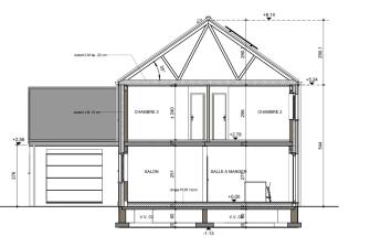 Maison d'inspiration Écostyle 12 plans en coupe
