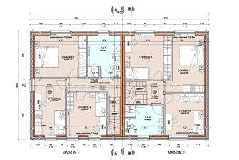 Maison d'inspiration Duo plans de l'étage