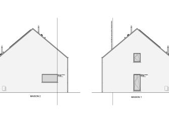 Maison d'inspiration Duo plans des pignons