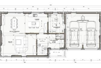 Maison d'inspiration Écostyle 14 plans du rez-de-chaussée