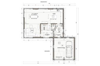 Maison d'inspiration Écostyle 17 plans du rez-de-chaussée