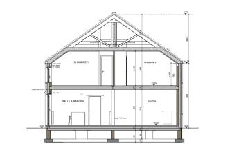 Maison d'inspiration Écostyle 18 plans en coupe