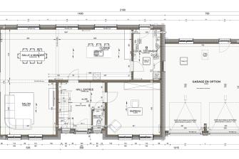Maison d'inspiration Écostyle 18 plans du rez-de-chaussée