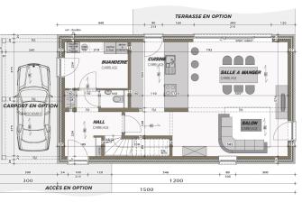 Maison d'inspiration Écostyle 20 plans du rez-de-chaussée
