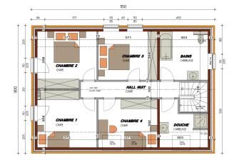 Maison d'inspiration Écostyle 21 plans de l'étage