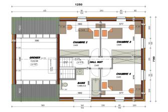 Maison d'inspiration Écostyle 23 plans de l'étage