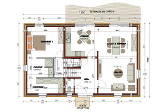 Maison d'inspiration Écostyle 23 plans rez-de-chaussée