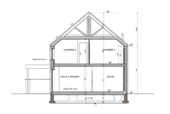 Maison d'inspiration Écostyle 25 plans en coupe