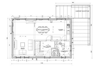Maison d'inspiration Écostyle 25 plans du rez-de-chaussée