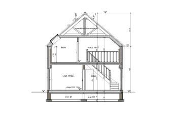 Maison d'inspiration Écostyle 26 plans en coupe