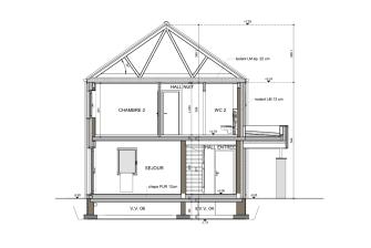 Maison d'inspiration Écostyle 27 plans en coupe