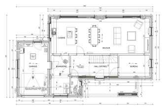 Maison d'inspiration Écostyle 27 plans du rez-de-chaussée