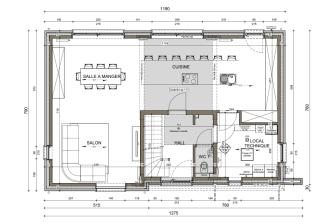 Maison d'inspiration Écostyle 28 plans du rez-de-chaussée