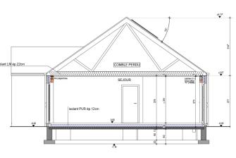 Maison d'inspiration Ancrage plans en coupe
