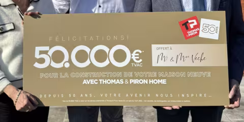Pierre et Liliane remportent 50 mille euros avec Thomas et Piron à l'occasion des 50 ans du groupe
